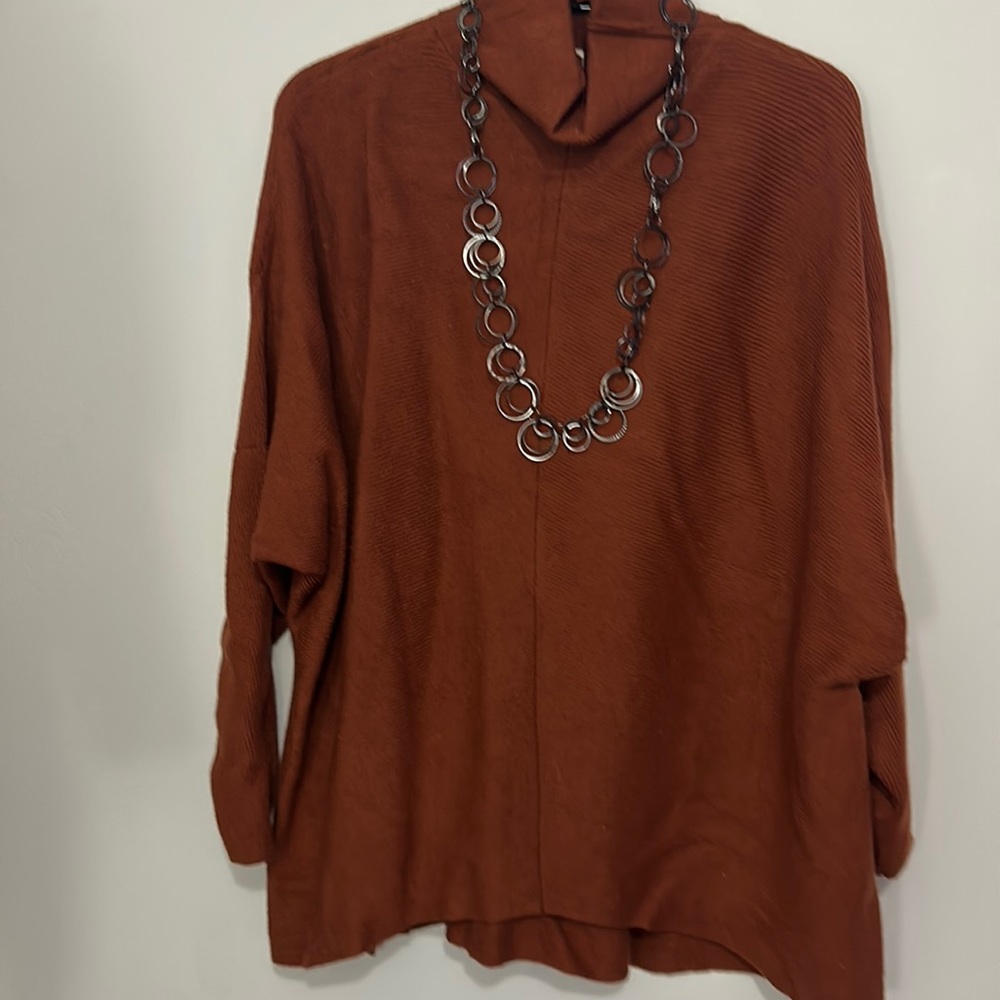 Gorgeous oversized rust colored sweater!